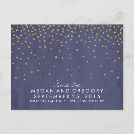 Goldmedaille Save the Date Ankündigungspostkarte (Vorderseite)