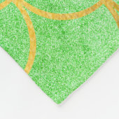 Goldmedaille Scales Aquamarin Türkis Glitzer Fleecedecke (Ecke)