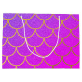 Goldmedaille Scales Pink Lila Glitzer Große Geschenktüte (Rückseite)