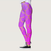 Goldmedaille Scales Pink Lila Glitzer Leggings (Links)
