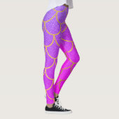 Goldmedaille Scales Pink Lila Glitzer Leggings (Rechts)