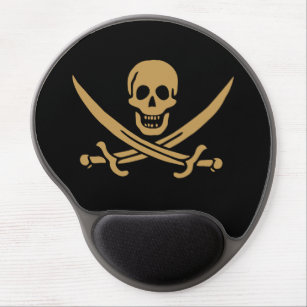 Goldmedaille & Schwerter Piratenflagge des Jacks C Gel Mousepad