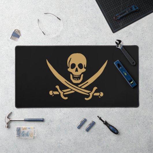 Goldmedaille & Schwerter Piratenflagge des Jacks C Schreibtischunterlage (Arbeitsplatz)