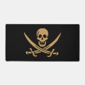 Goldmedaille & Schwerter Piratenflagge des Jacks C Schreibtischunterlage (Vorderseite)