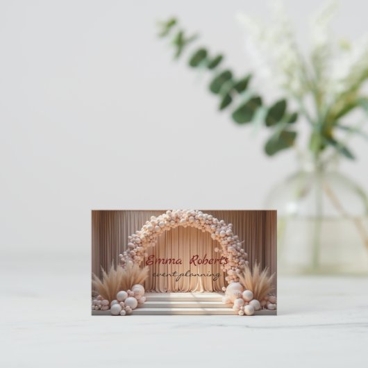 Goldmedaille, Silberballons und Weißballons Visitenkarte (Stehend Vorderseite)