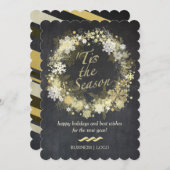 Goldmedaille Snowflags Waterfront Business-Urlaubs Feiertagskarte (Vorne/Hinten)