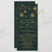 Goldmedaille Snowflakes Hochzeitsprogramme Teeläng Programm (Vorne/Hinten)