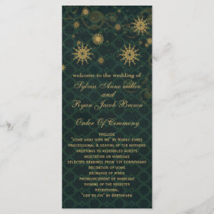 Goldmedaille Snowflakes Hochzeitsprogramme Teeläng Programm
