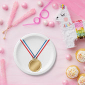 Goldmedaille-Teller Pappteller (Party)