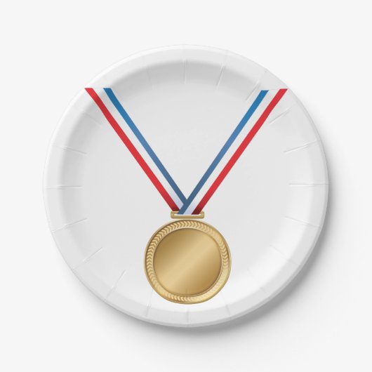 Goldmedaille-Teller Pappteller (Vorderseite)