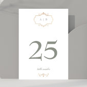 Goldmedaille Tischnummer