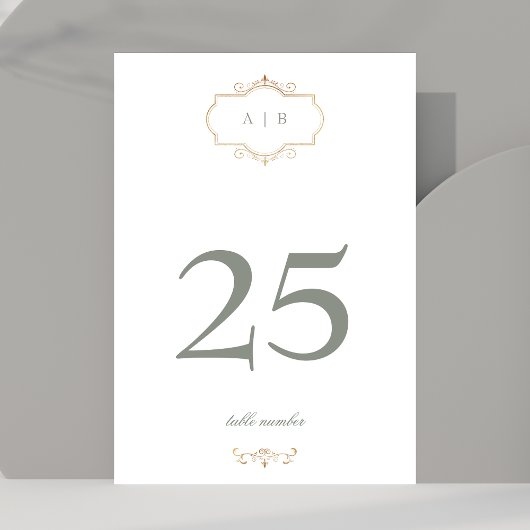 Goldmedaille Tischnummer