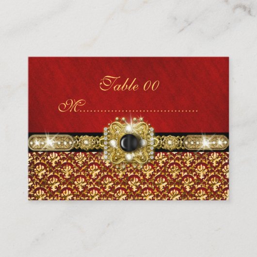 Goldmedaille "Tischnummer" Hochzeit Platzkarte (Vorderseite)