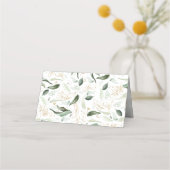 Goldmedaille und Eukalyptus Greenerity Wedding Platzkarte (Rückseite)