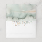 Goldmedaille und Eukalyptus Greenerity Wedding Platzkarte (Außenseite Aufgefaltet)