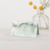 Goldmedaille und Eukalyptus Greenerity Wedding Platzkarte (Rückseite)