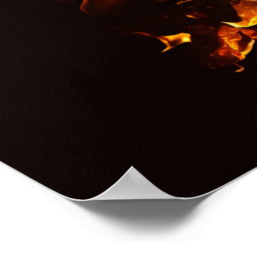 Goldmedaille und Feuer Poster (Ecke)