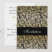 Goldmedaille und Schwarze Swirling Border Wedding