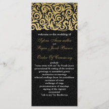 Goldmedaille und Schwarze Swirling Border Wedding