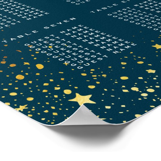 Goldmedaille und Seekarte der Marinestars Poster (Ecke)