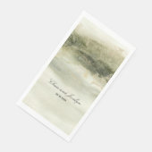 Goldmedaille und Wasserfarbenwelle Serviette (Ecke)