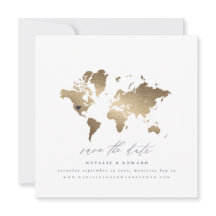 Goldmedaille Weltkarte Hochzeitserklärung