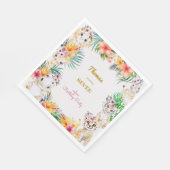 Goldmedaille Wildsafari Kindergeburtstag Serviette (Ecke)