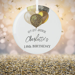 Goldmedaille zum Geburtstag Ornament Aus Glas