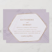 Goldmedaille zum Hochzeitsempfang Einladung (Vorne/Hinten)