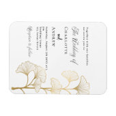 Goldmedaille zum Hochzeitsginkgo Magnet (Horizontal)