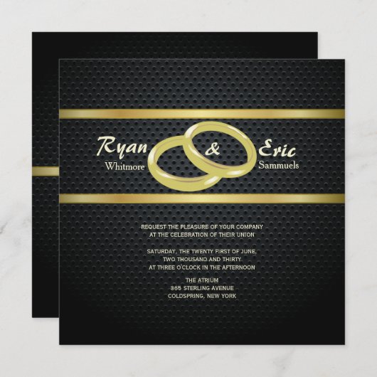 Goldmedaille zur Einladung (Vorne/Hinten)