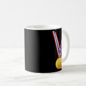 Goldmedaillen - Funny Shirt für Gewinner und Champ Kaffeetasse (VorderseiteRechts)