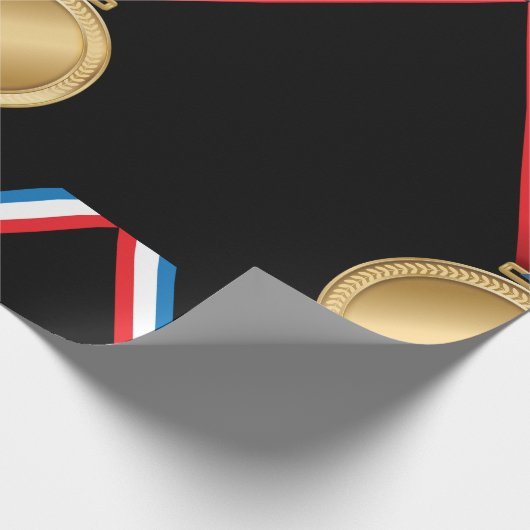 Goldmedaillen-Packpapier Geschenkpapier (Ecke)