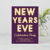 Goldmedaillenbriefe zum Silvesterabend-Party Einladung (Stehend Vorderseite)