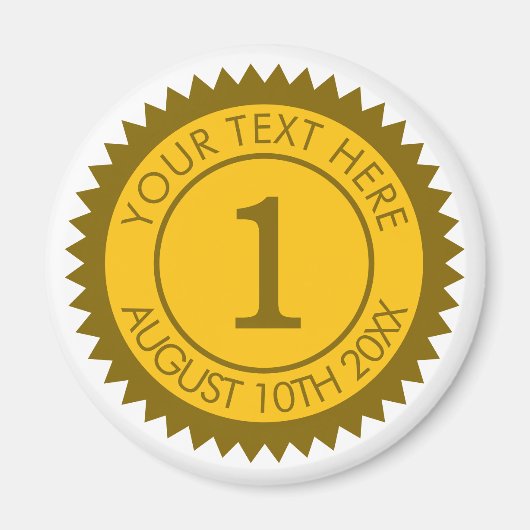 Goldmedaillengewinner 1. Platz Magnet (Vorne)