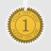 Goldmedaillengewinner 1. Platz Ornament (Rückseite)