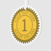 Goldmedaillengewinner 1. Platz Ornament (Vorderseite)