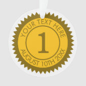 Goldmedaillengewinner 1. Platz Ornament (Vorderseite)