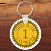 Goldmedaillengewinner 1. Platz Sieger Schlüsselanhänger (Rückseite)