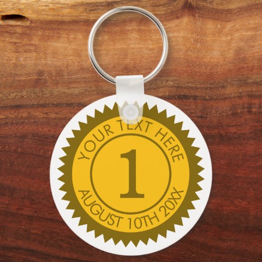 Goldmedaillengewinner 1. Platz Sieger Schlüsselanhänger (Rückseite)