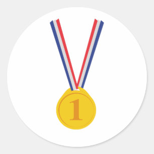 Goldmedaillengewinner Runder Aufkleber