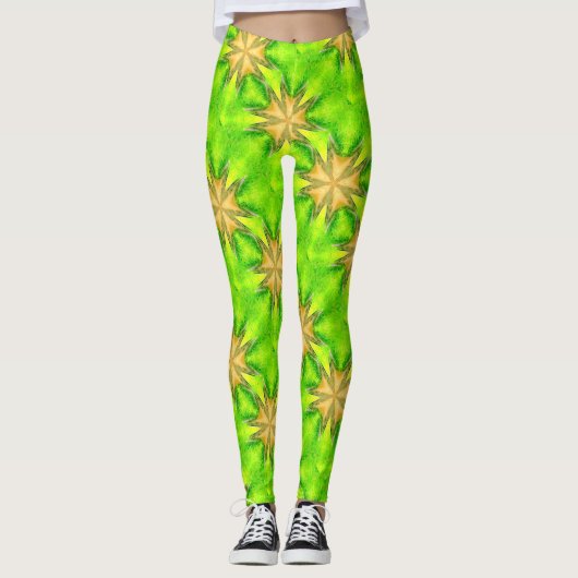 Goldmedaillengrün Leggings (Vorderseite)