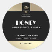 Goldmedaillenhonig Runder Aufkleber (Vorderseite)