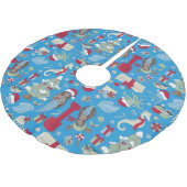 Goldmedaillenjacke-Seepferd Polyester Weihnachtsbaumdecke (Schrägansicht)