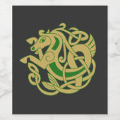 Goldmedaillenpferd Weinetikett (Einzelnes Label)