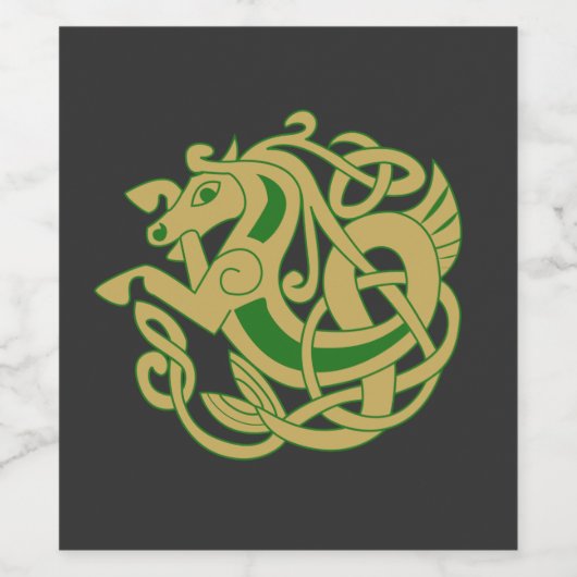 Goldmedaillenpferd Weinetikett (Einzelnes Label)