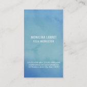 Goldmeditations-Symbol-Yoga-Lehrer des Blau-| OM Visitenkarte (Rückseite)