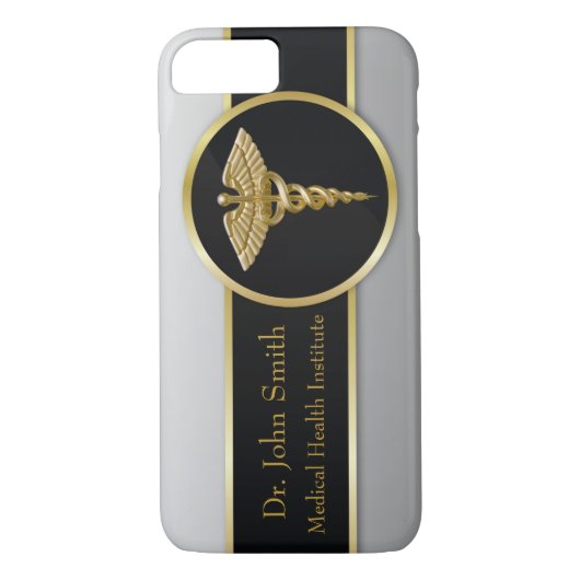Goldmedizinischer Caduceus - iPhone Fall Case-Mate iPhone Hülle (Rückseite)