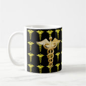 Goldmedizinischer Caduceus Kaffeetasse (Links)
