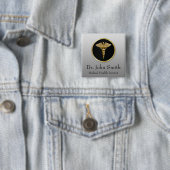 Goldmedizinischer Caduceus - Knopf Button (Beispiel)